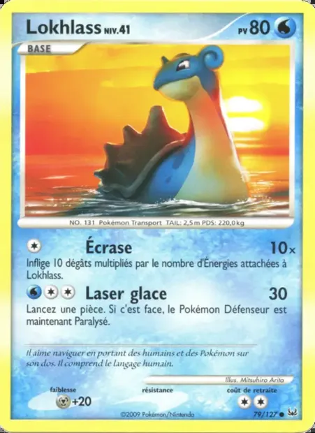 Lokhlass, carte Pokémon PL 79 — extension Platine