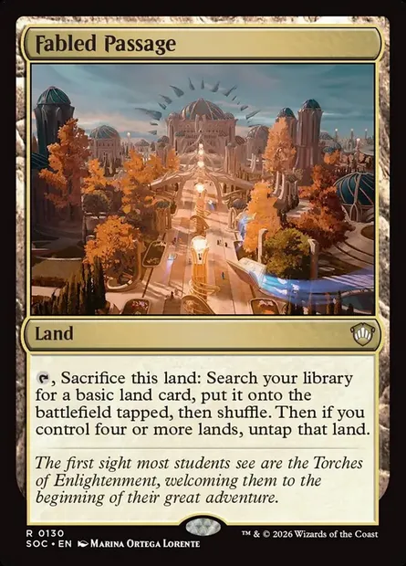 Fabled Passage, Magic card SOC 130 — Secrets of Strixhaven Commander set