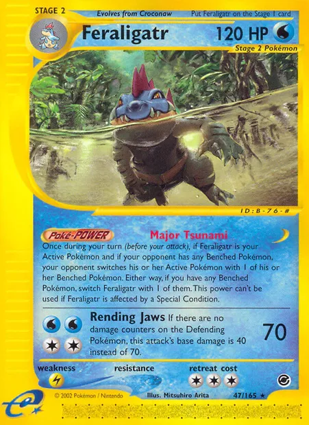 Feraligatr, Pokémon card EX 47 — Expedition Base Set set