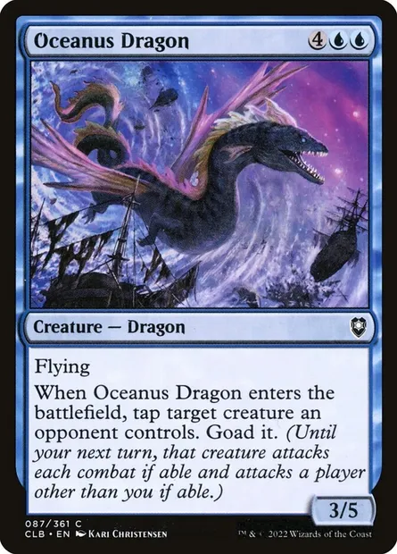 Oceanus Dragon, Magic card CLB 87 — Commander Legends: Battle for Baldur's Gate set