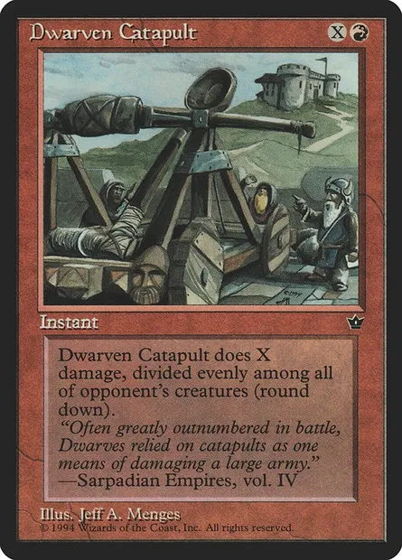 Dwarven Catapult, Magic card FEM 51 — Fallen Empires set