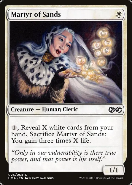 Martyr of Sands, Magic card UMA 25 — Ultimate Masters set