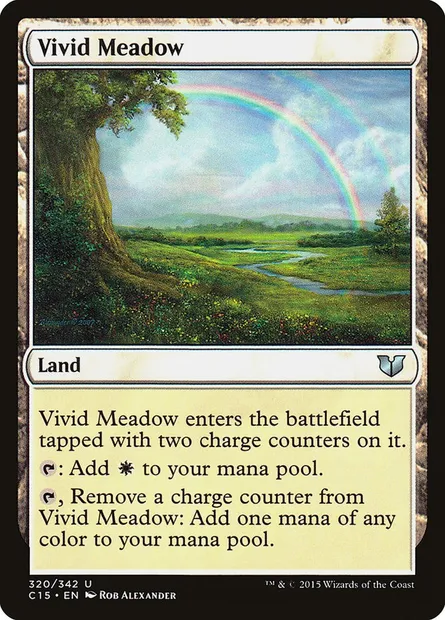 Vivid Meadow, Magic card C15 320 — Commander 2015 set