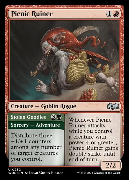 Picnic Ruiner // Stolen Goodies, Magic card WOE 232 — Wilds of Eldraine set
