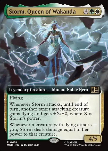 Storm, Queen of Wakanda, Magic card MSC 418 — Marvel Super Heroes Commander set