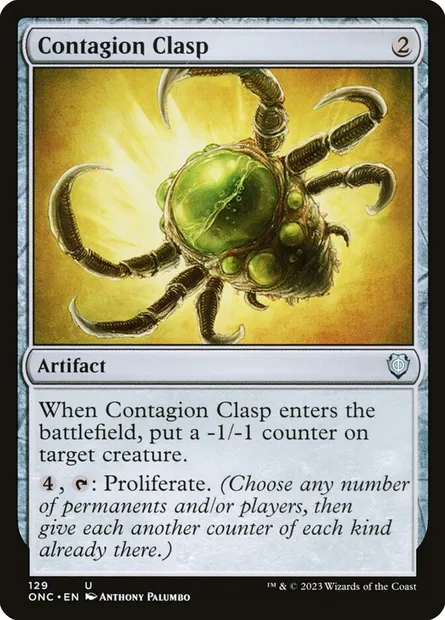 Contagion Clasp, Magic card ONC 129 — Phyrexia: All Will Be One Commander set