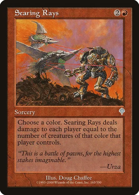 Rayons de feu, carte Magic INV 165 — extension Invasion