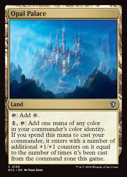 Opal Palace, Magic card ECC 156 — Lorwyn Eclipsed Commander set