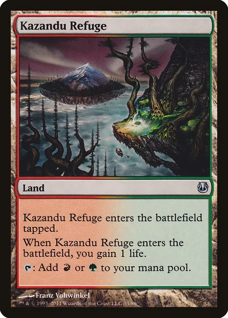 Kazandu Refuge, Magic card DDH 35 — Duel Decks: Ajani vs. Nicol Bolas set