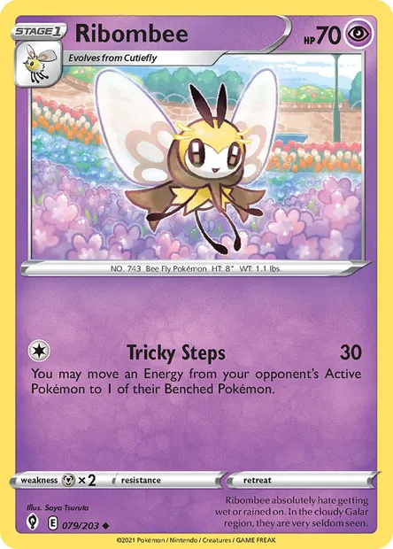 Ribombee, Pokémon card EVS 79 — Evolving Skies set