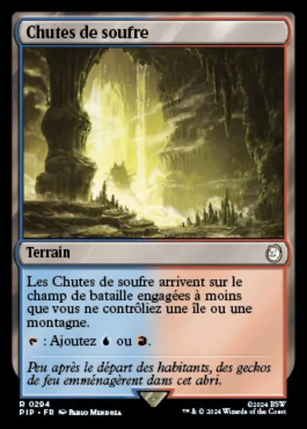 Chutes de soufre, carte Magic PIP 294 — extension Fallout