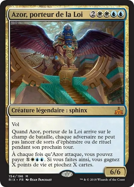 Azor, porteur de la Loi, carte Magic RIX 154 — extension Les combattants d'Ixalan