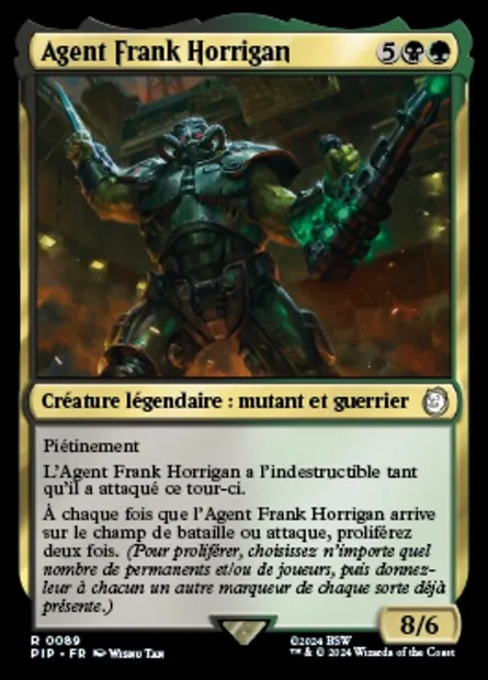 Agent Frank Horrigan, carte Magic PIP 89 — extension Fallout