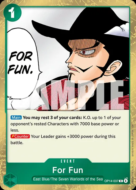 For Fun, One Piece card OP14-037 — THE AZURE SEA’S SEVEN set