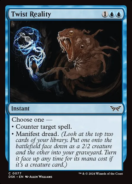 Twist Reality, Magic card DSK 77 — Duskmourn: House of Horror set