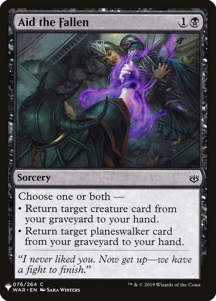 Aid the Fallen, Magic card PLST WAR-76 — The List set