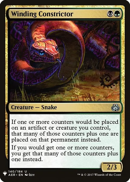 Winding Constrictor, Magic card PLST AER-140 — The List set
