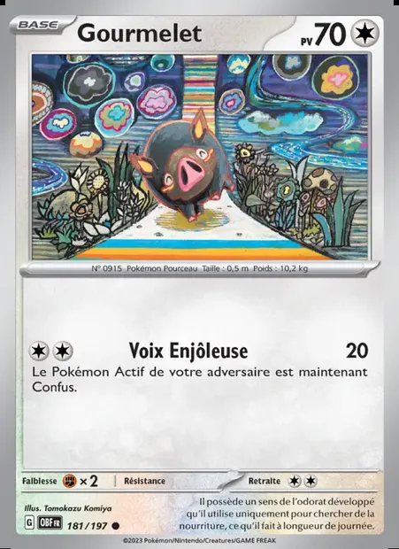 Gourmelet, carte Pokémon OBF 181 — extension Flammes Obsidiennes
