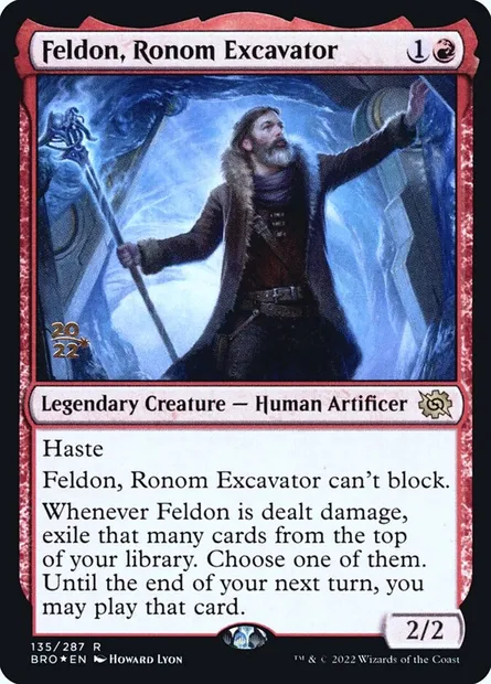 Feldon, Ronom Excavator, Magic card PBRO 135s — The Brothers' War Promos set
