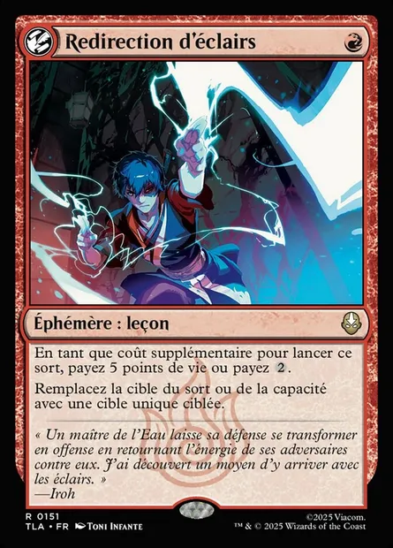 Redirection d'éclairs, carte Magic TLA 151 — extension Avatar: The Last Airbender