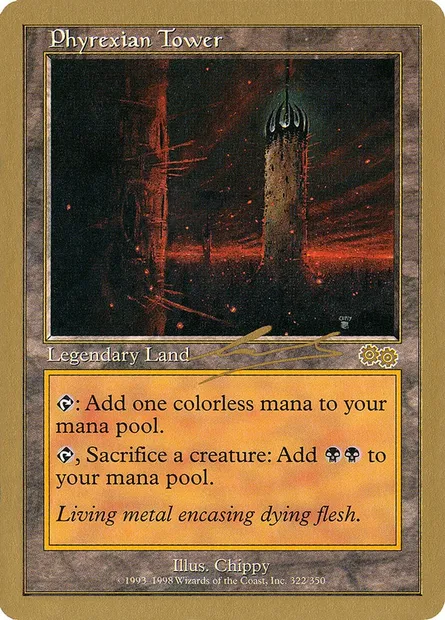 Phyrexian Tower, Magic card WC00 nl322 — World Championship Decks 2000 set