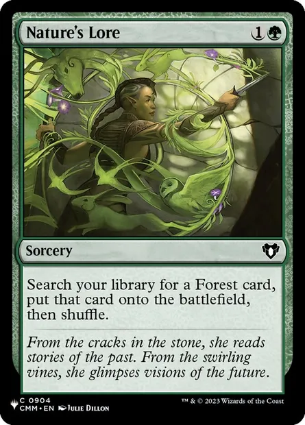 Nature's Lore, Magic card PLST CMM-904 — The List set