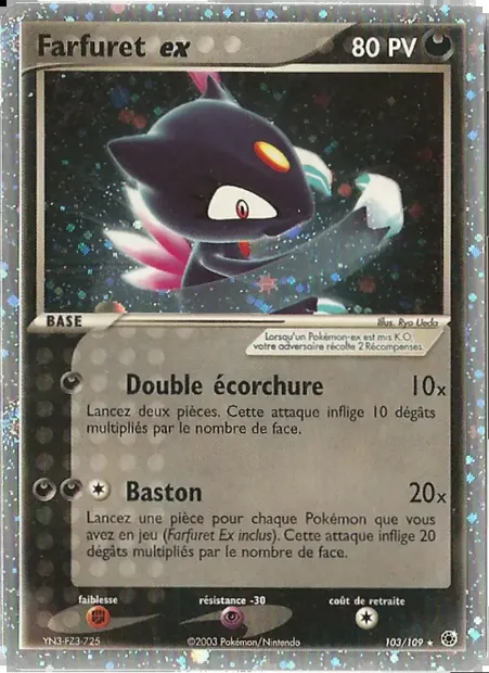 Farfuret ex, carte Pokémon RS 103 — extension EX Rubis & Saphir