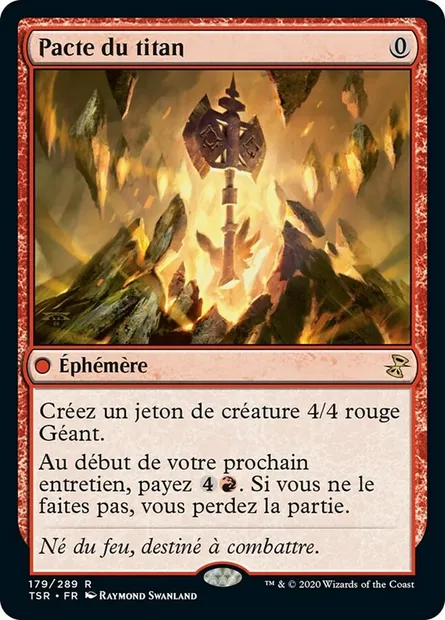 Pacte du titan, carte Magic TSR 179 — extension Spirale Temporelle Remastered