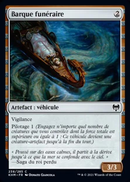 Barque funéraire, carte Magic KHM 238 — extension Kaldheim