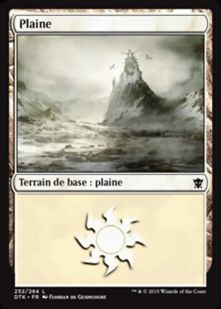 plaine, carte Magic DTK 252 — extension Les Dragons de Tarkir