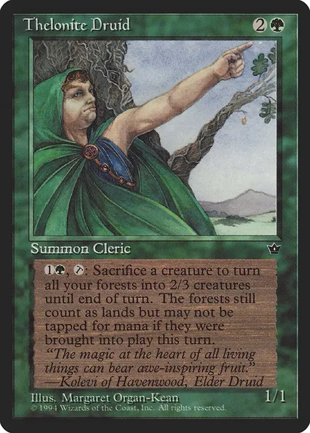 Thelonite Druid, carte Magic FEM 78 — extension Fallen Empires