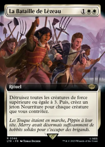 La Bataille de Lèzeau, carte Magic LTR 346 — extension Le Seigneur des Anneaux : chroniques de la Terre du Milieu
