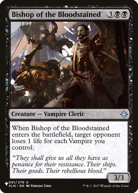 Bishop of the Bloodstained, Magic card PLST XLN-91 — The List set