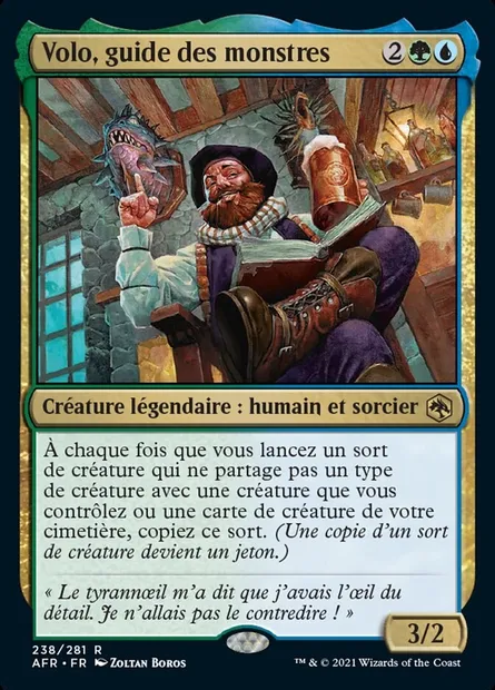 Volo, guide des monstres, carte Magic AFR 238 — extension Forgotten Realms: Aventures dans les Royaumes Oubliés
