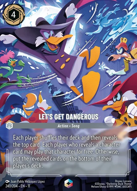 Let's Get Dangerous, Disney Lorcana card CH11-240 — Winterspell set