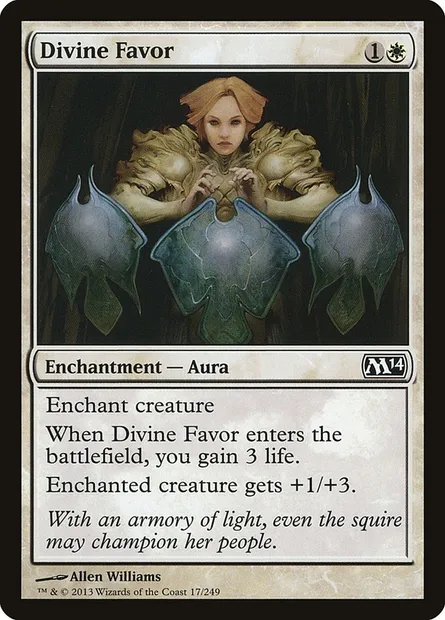 Divine Favor, Magic card M14 17 — Magic 2014 set