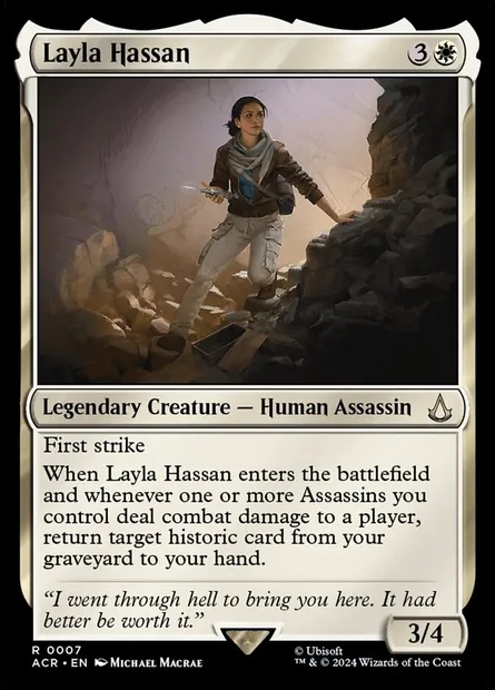 Layla Hassan, Magic card ACR 7 — Assassin's Creed set