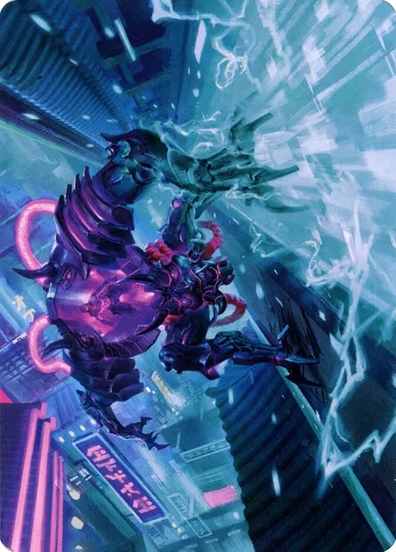 Surgehacker Mech // Surgehacker Mech, carte Magic ANEO 45 — extension Neon Dynasty Art Series