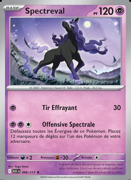 Spectreval, carte Pokémon ASC 098 — extension Héros Transcendants