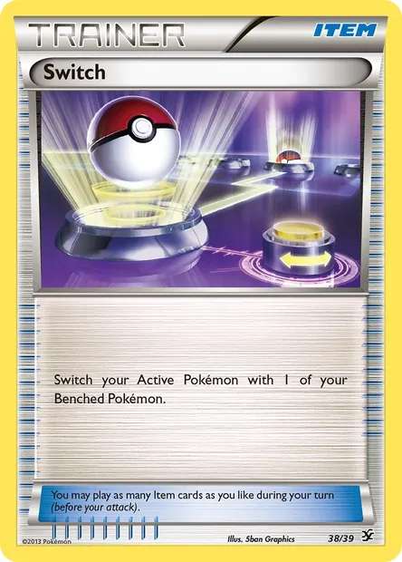 Switch, Pokémon card KSS 38 — Kalos Starter Set set