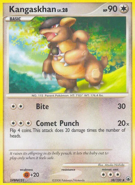 Kangaskhan, Pokémon card MD 38 — Majestic Dawn set