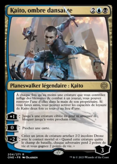 Kaito, ombre dansante, carte Magic ONE 204 — extension Tous Phyrexians