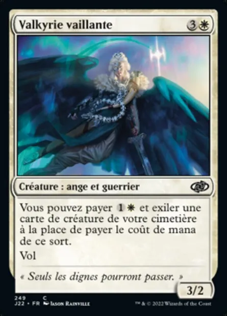 Valkyrie vaillante, carte Magic J22 249 — extension Jumpstart 2022