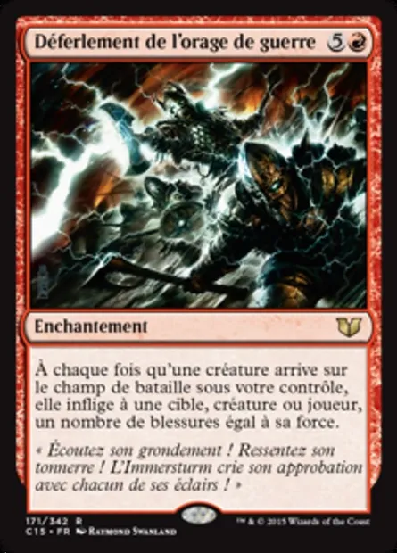 Déferlement de l'orage de guerre, carte Magic C15 171 — extension Commander 2015