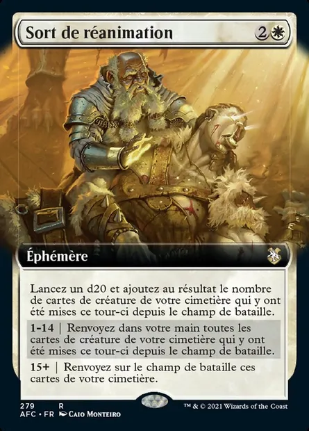 Sort de réanimation, carte Magic AFC 279 — extension Forgotten Realms Commander