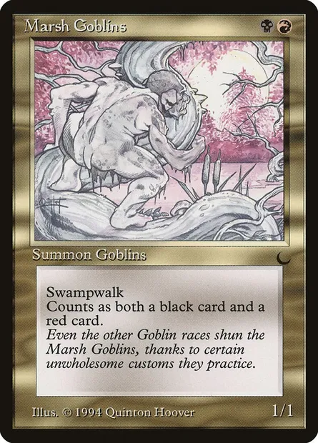 Marsh Goblins, carte Magic DRK 93 — extension The Dark