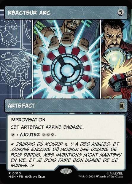Réacteur Arc, carte Magic MSH 310 — extension Marvel Super Heroes