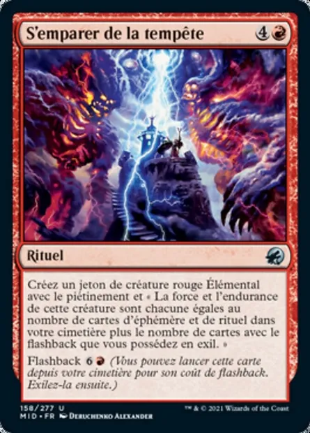S'emparer de la tempête, carte Magic MID 158 — extension Innistrad : chasse de minuit