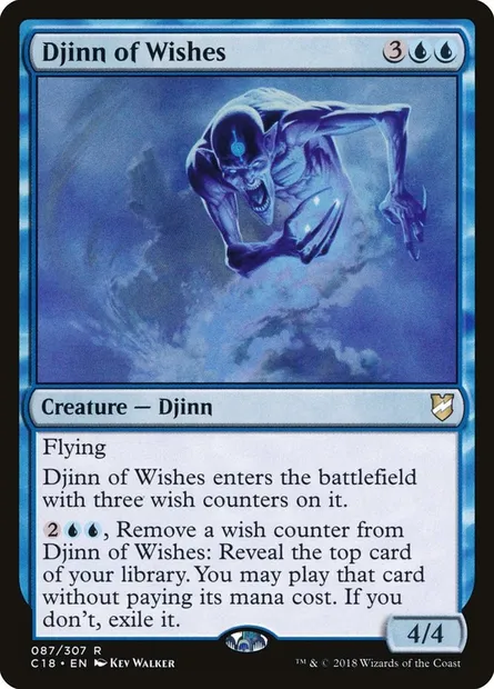 Djinn of Wishes, Magic card C18 87 — Commander 2018 set