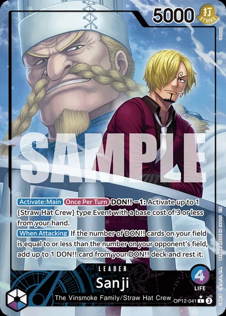 Sanji, One Piece card OP12-041 — LEGACY OF THE MASTER set